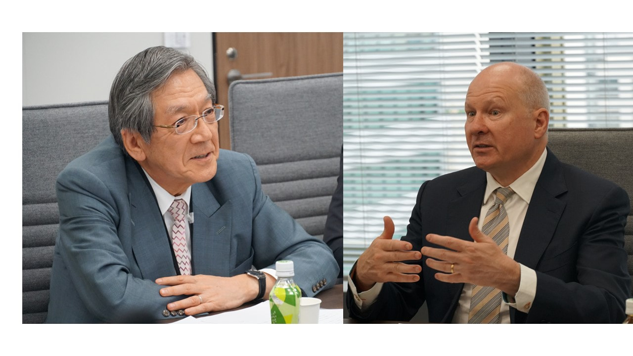 　3月19日、PRI（責任投資原則）のアトキンCEOがJIC社長の横尾を表敬訪問しました。